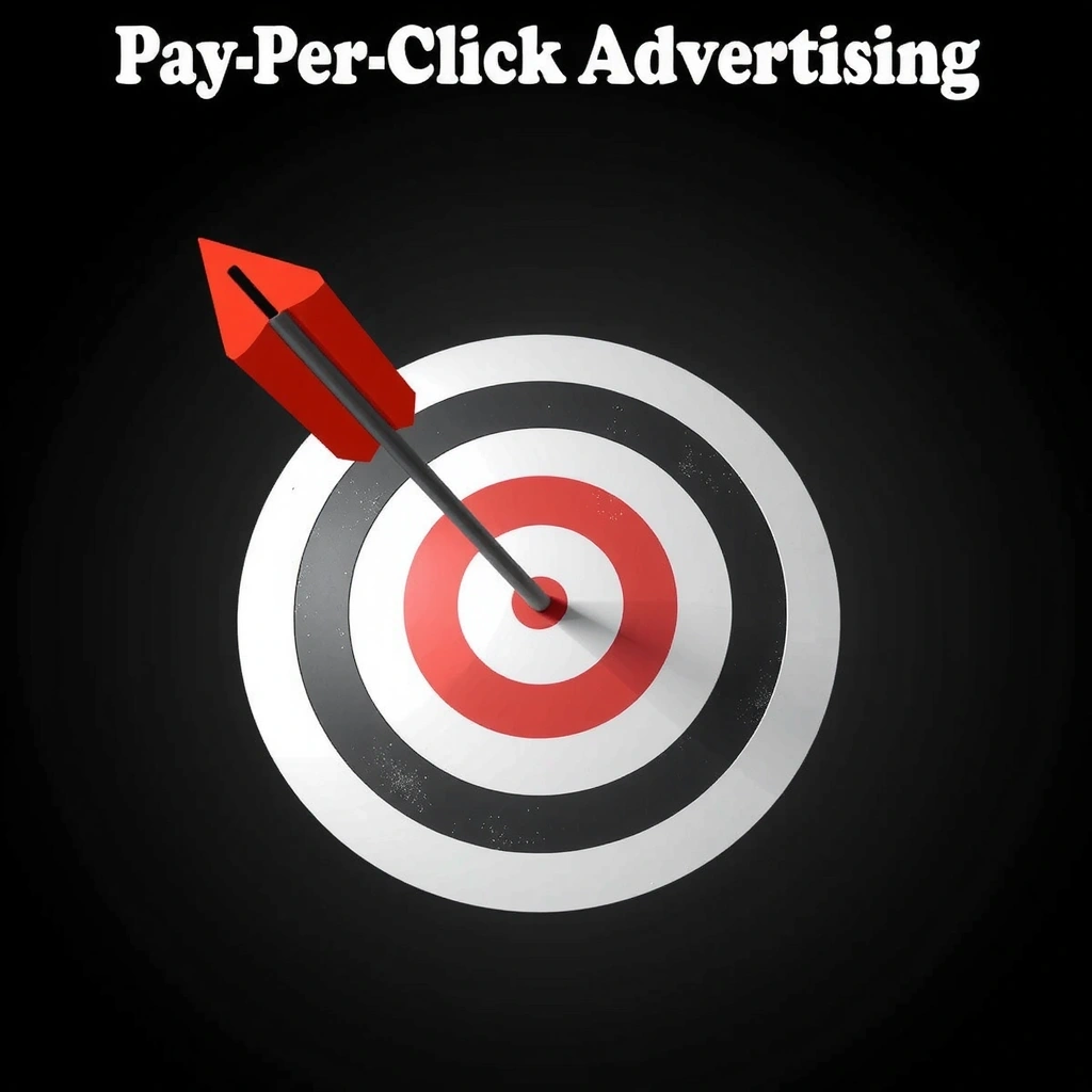 A target with an arrow hitting the bullseye, representing Pay-Per-Click advertising.